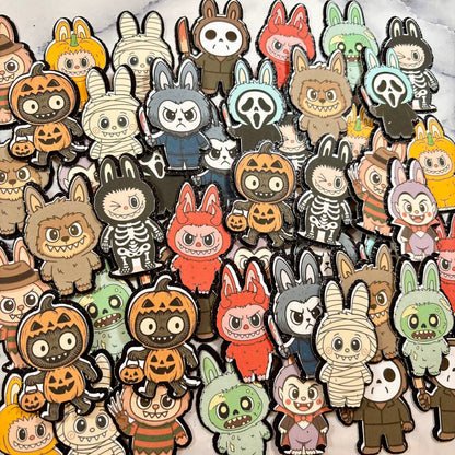 Halloween Doll Card Cupcake Toppers