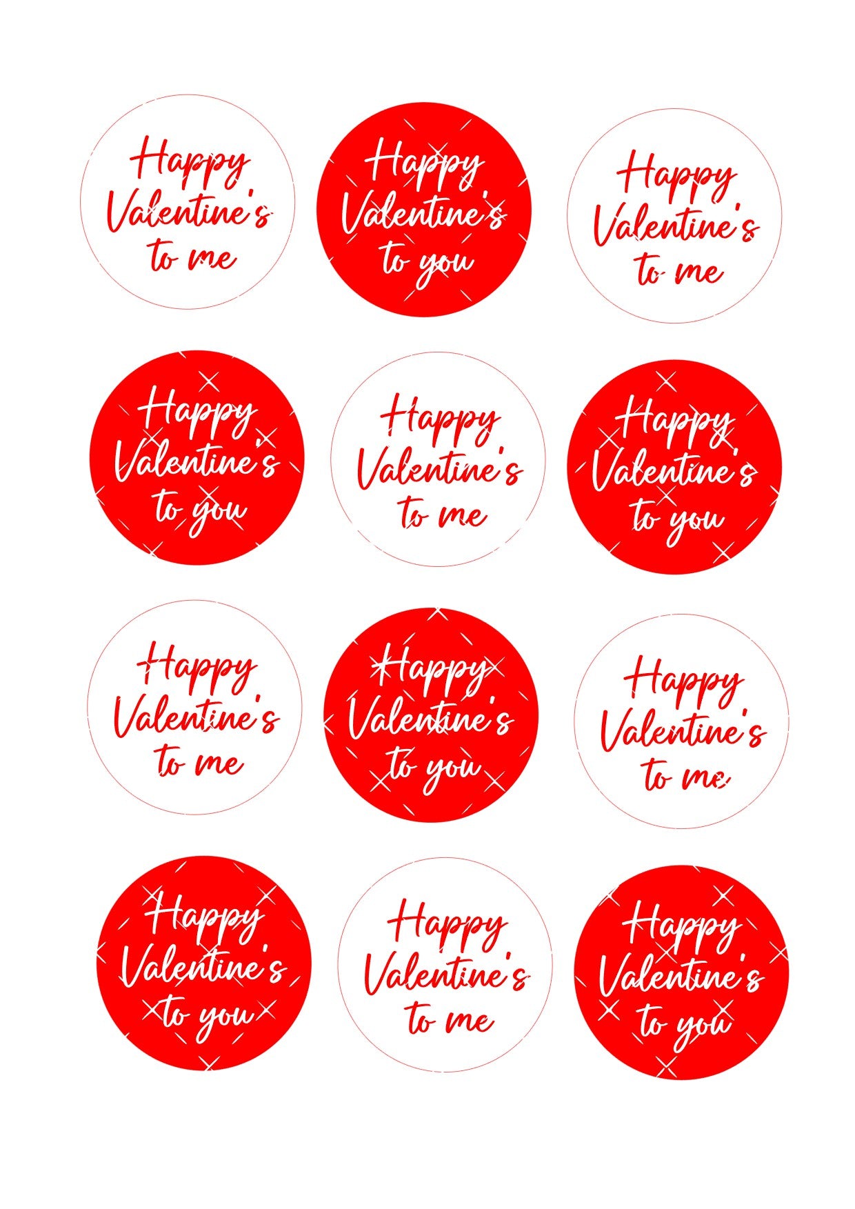 Happy Valentines Day #13 Icing Sheet Cupcake Toppers