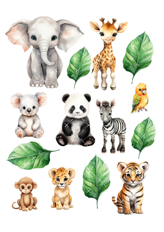 Jungle Animals Icing Sheet