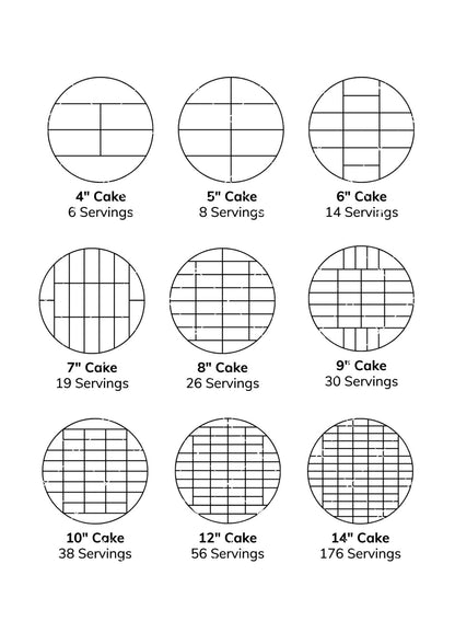 2"x1" Cake Cutting Guide Stickers - Round & Square