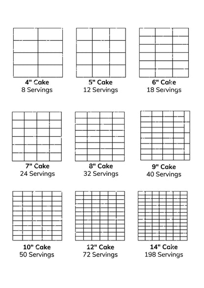 2"x1" Cake Cutting Guide Stickers - Round & Square