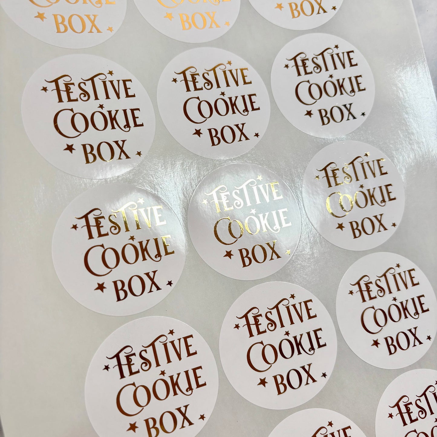 Christmas Treat Box Foil Stickers