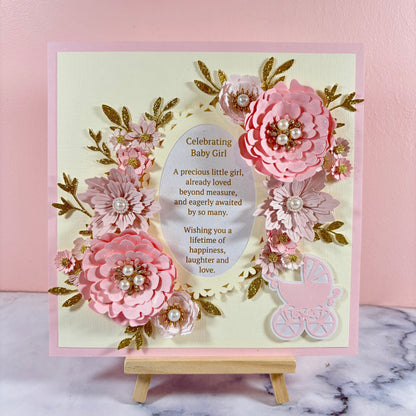 Frameable Floral Baby Card