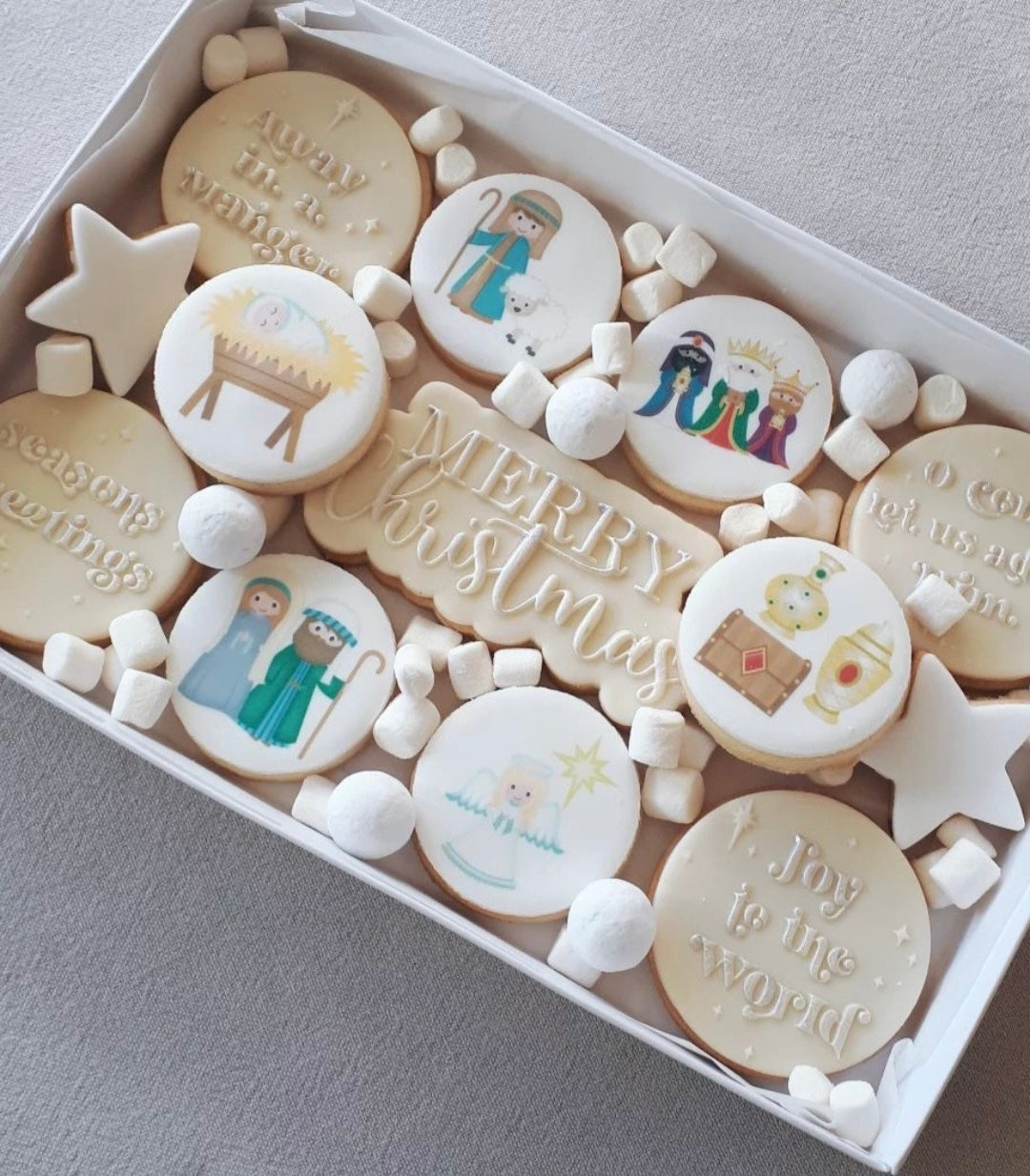 Nativity Christmas Icing Sheet Cupcake Toppers