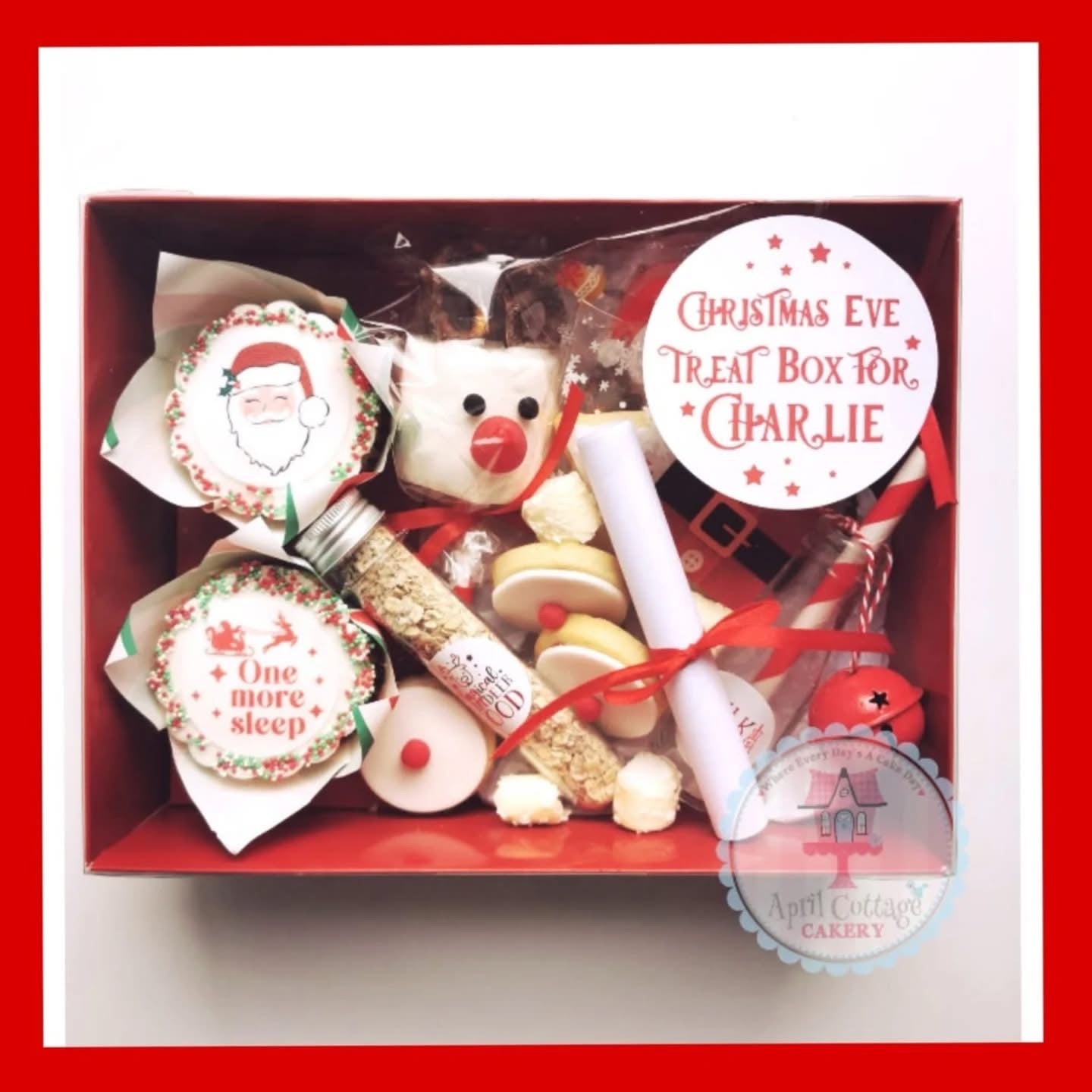 Christmas Eve Icing Sheet Cupcake Toppers