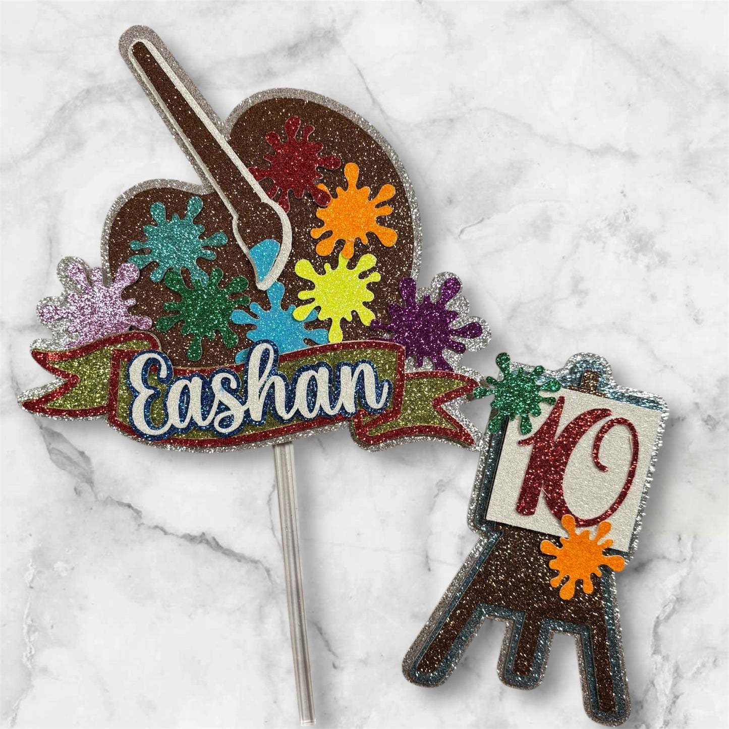 Paint Artist Cake Topper Set
