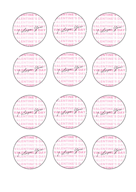 I love you Icing Sheet Cupcake Toppers