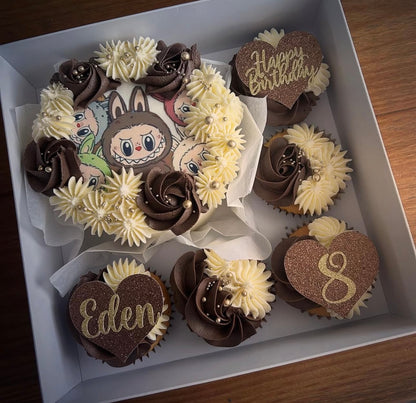 Glitter Heart Cupcake Toppers