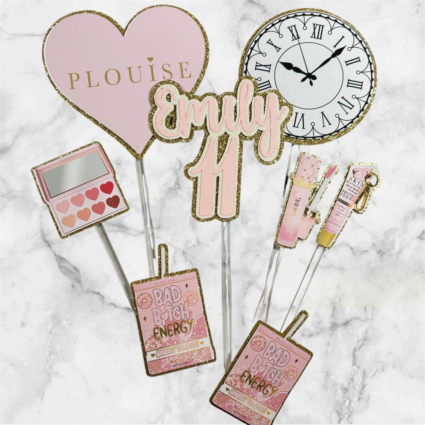 P Louise Card Cake Topper Set #5
