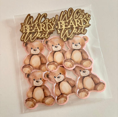 We Can Bearly Wait Card Cupcake Toppers
