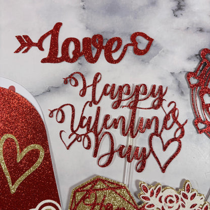 Valentines Card Cake Topper Bundle