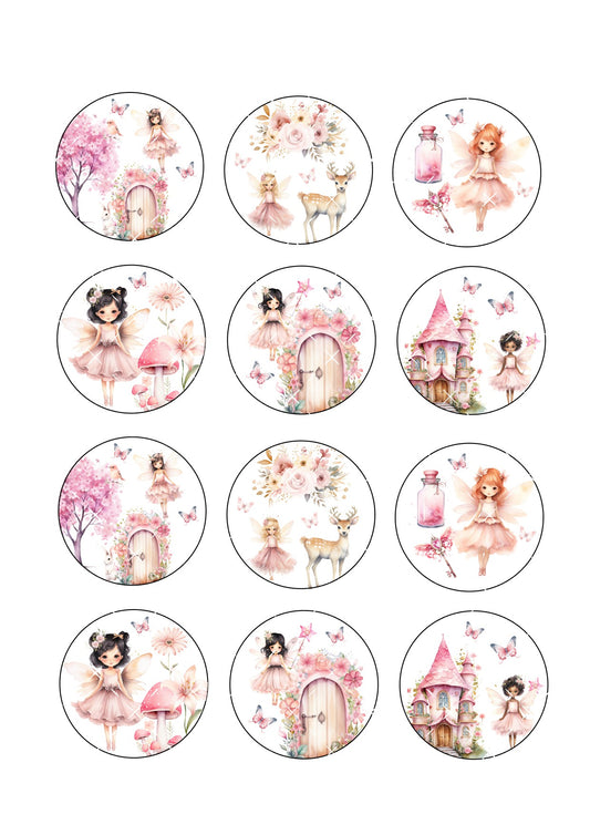 Fairy Icing Sheet Cupcake Toppers