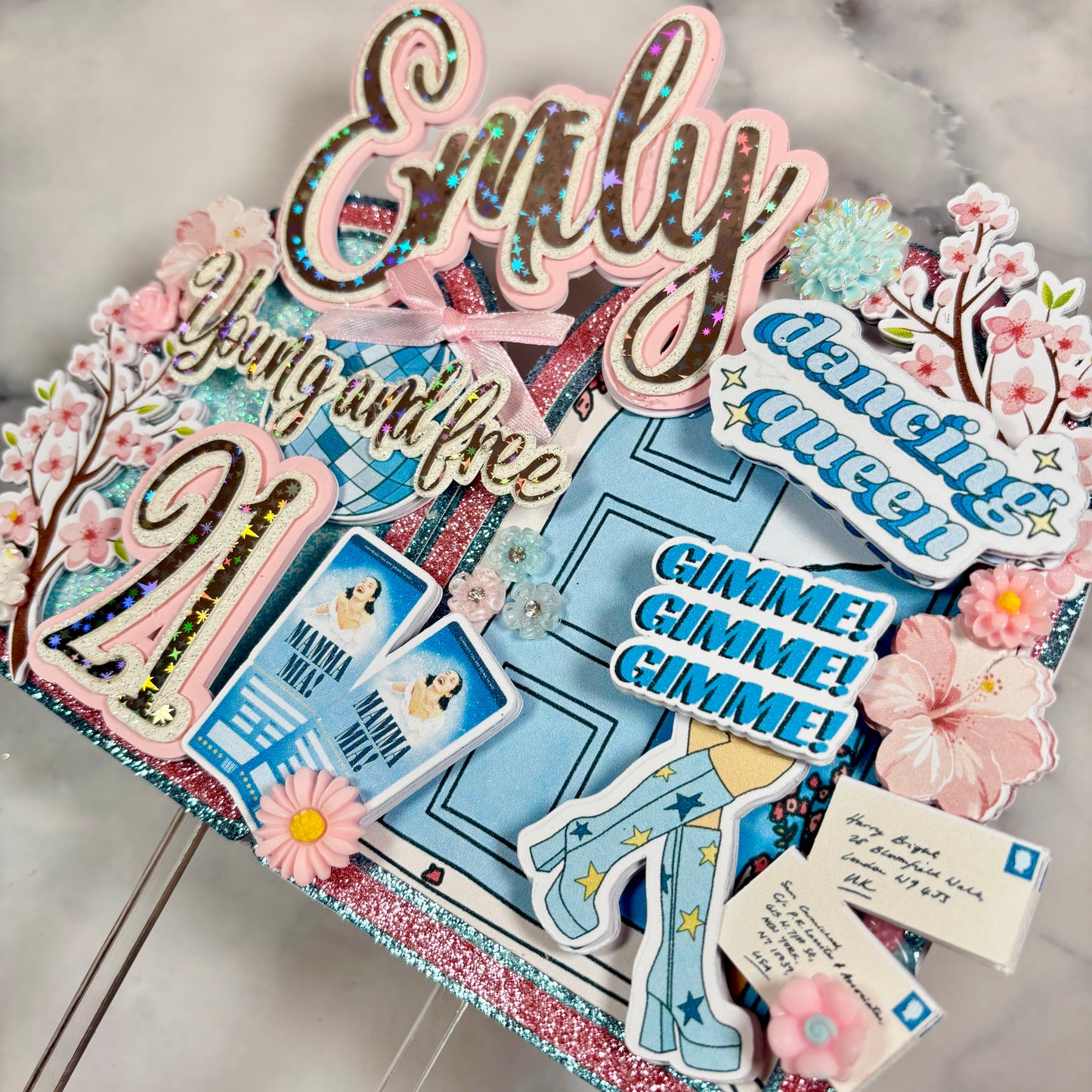 Mamma Mia Multi Layer Show Stopper Card Cake Topper