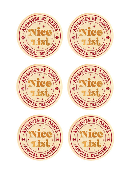 Approved by Santa Cookie Toppers