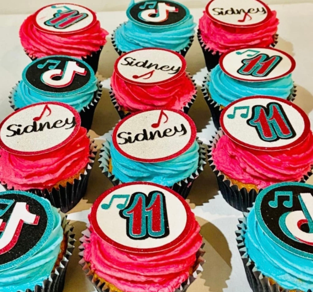 Tik Tok Card Cupcake Toppers