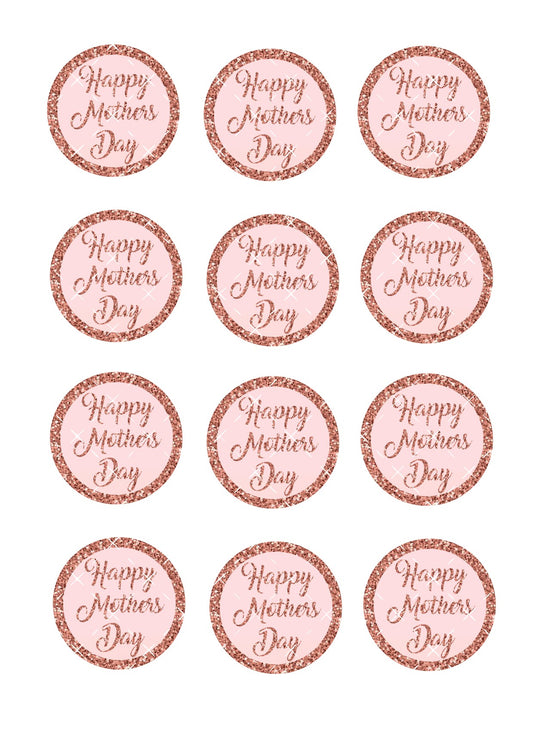 Mother's Day Icing Sheet Cupcake Toppers #2