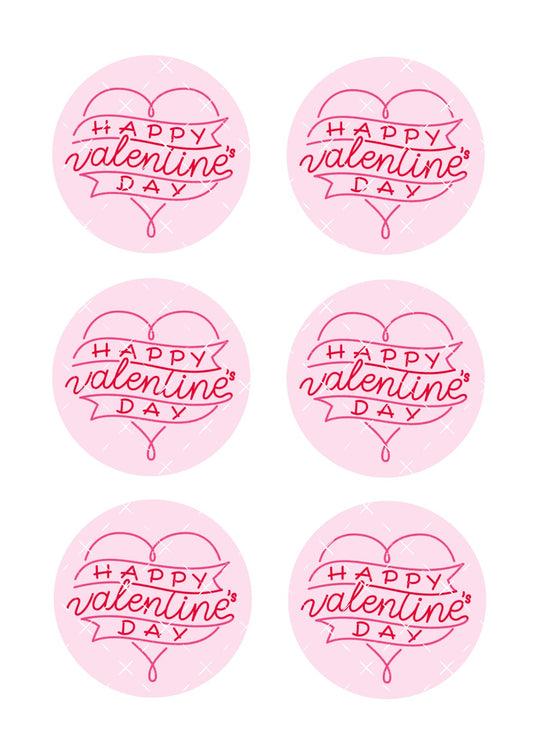 Happy Valentines #10 Icing Sheet Cookie Toppers