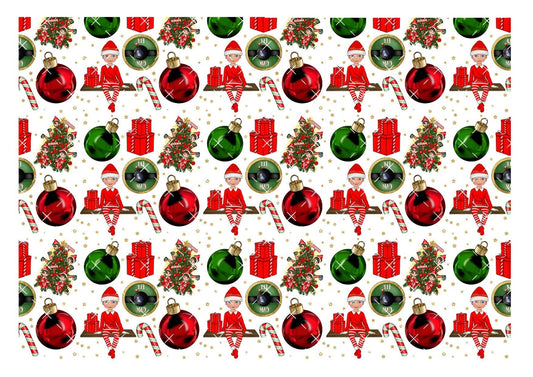 Elf Pattern Icing Sheet Wrap