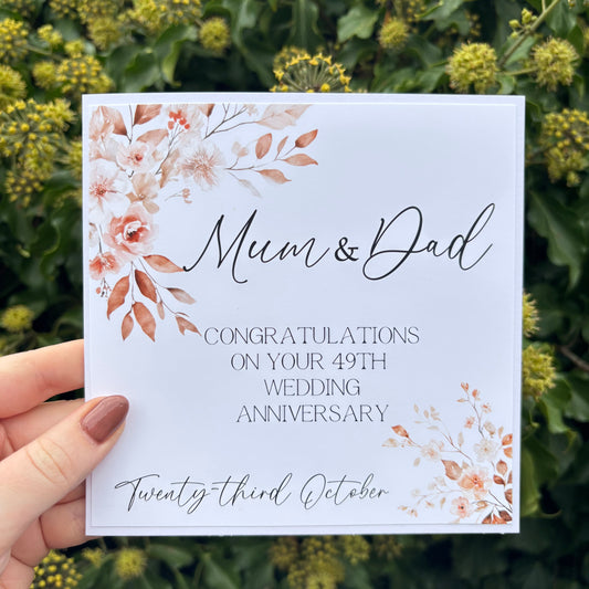 Boho Anniversary Card