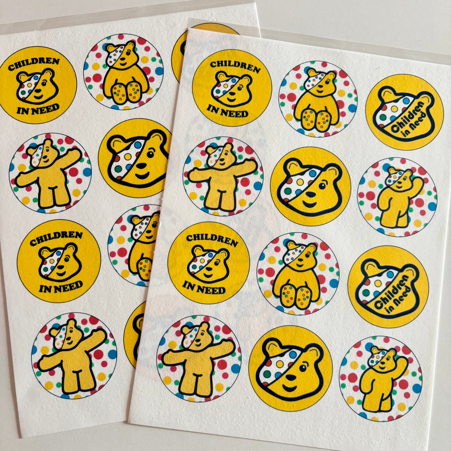 Children In Need Icing Sheet Cupcake Toppers