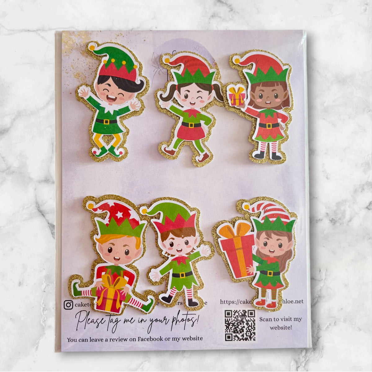 Cheeky Elves Card Cupcake Toppers
