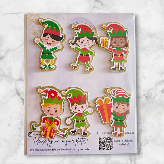 Cheeky Elves Card Cupcake Toppers