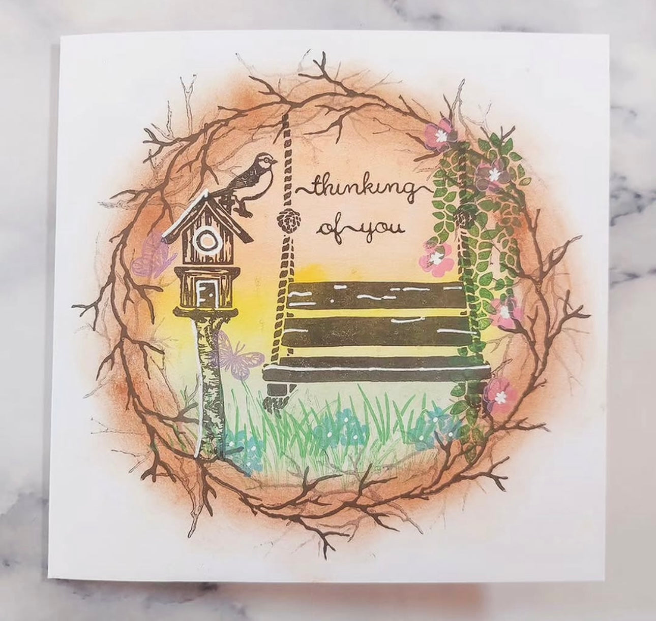 Thinking of you - Stamped Card