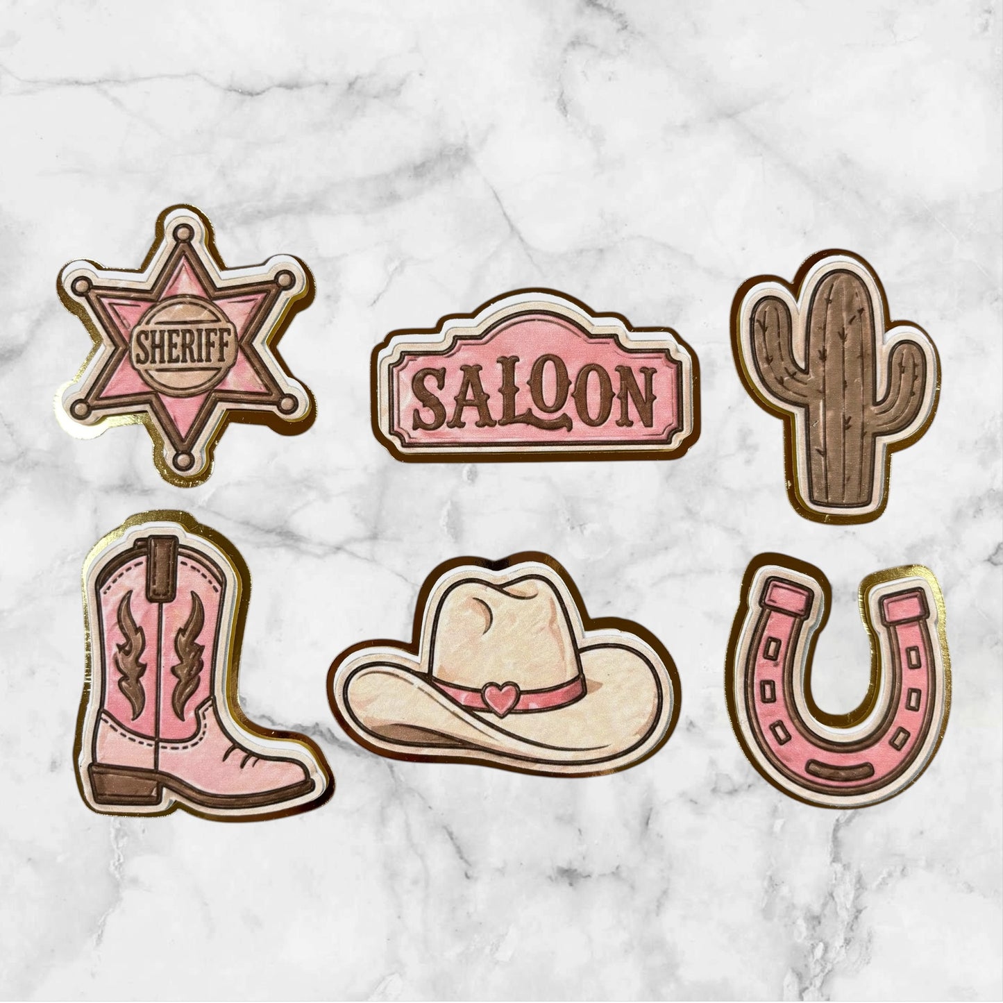 Cowgirl/Cowboy Baby Shower Cake Toppers
