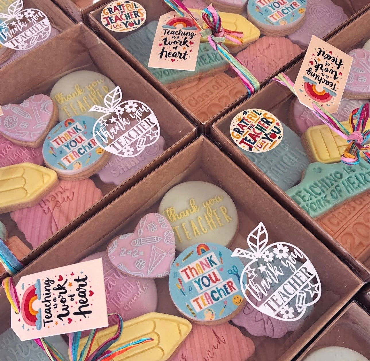 Thank You Teacher #3 Icing Sheet Cupcake Toppers
