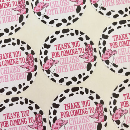 Cow Girl Rodeo Party Stickers