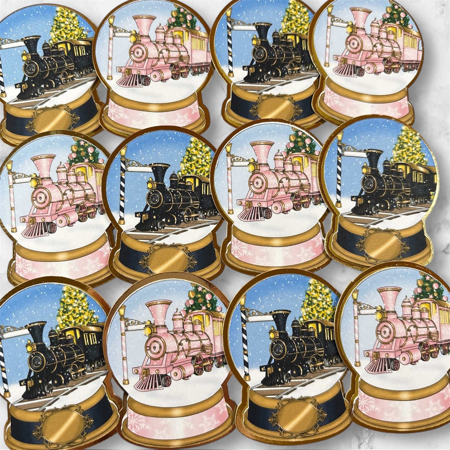 Express Train Card Cupcake Toppers