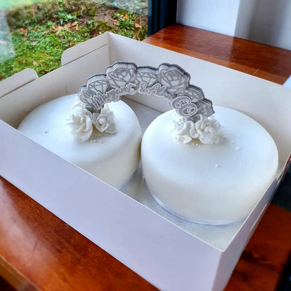 Diamond Anniversary Arch Cake Topper