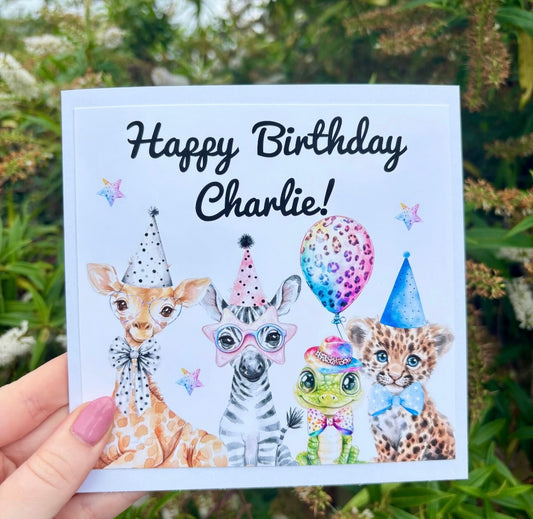 Party Animals Birthday Card