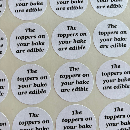 Edible Toppers Stickers