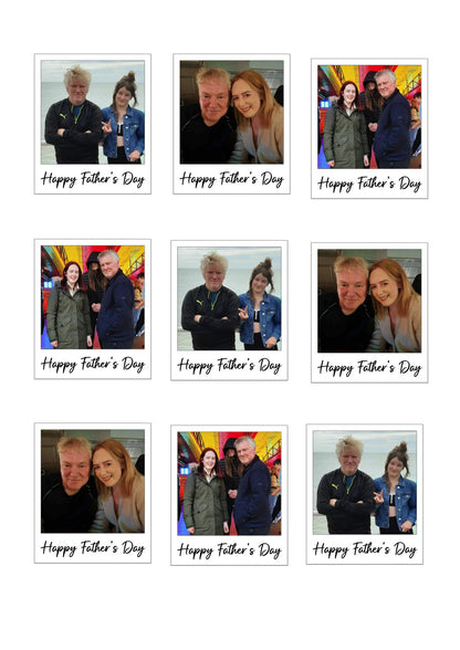 Father's Day Polaroid Cupcake Toppers Icing Sheet