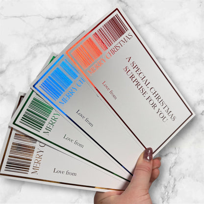 Generic Christmas Foil Gift Ticket