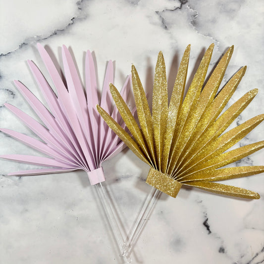 Sun Palm Spear Card Cake Topper