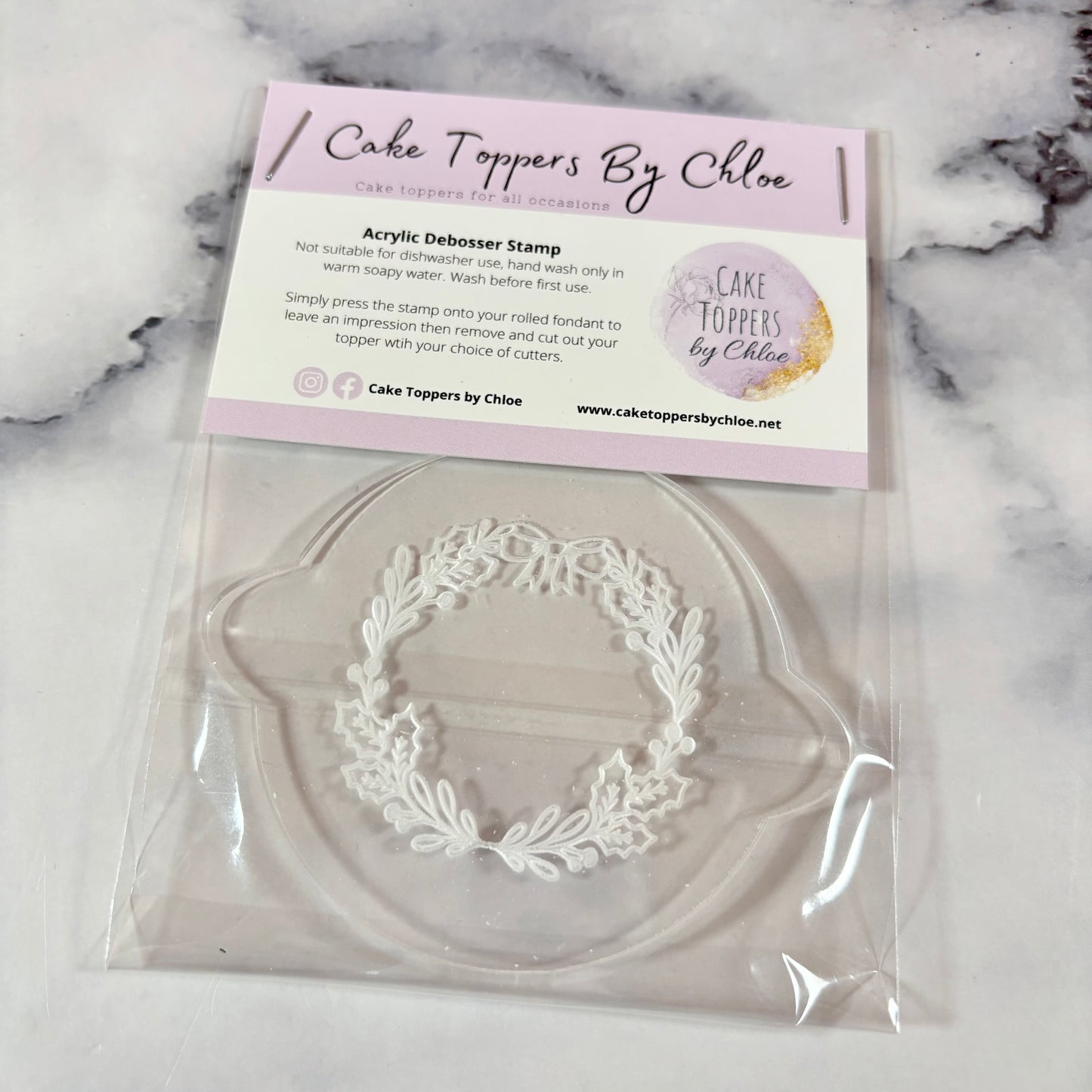 Christmas Wreath Debosser Stamp