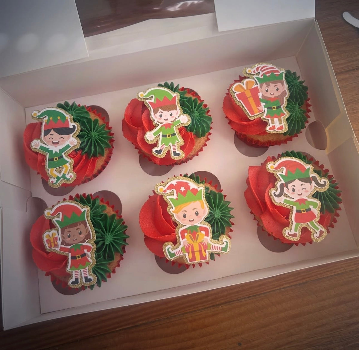 Cheeky Elves Card Cupcake Toppers