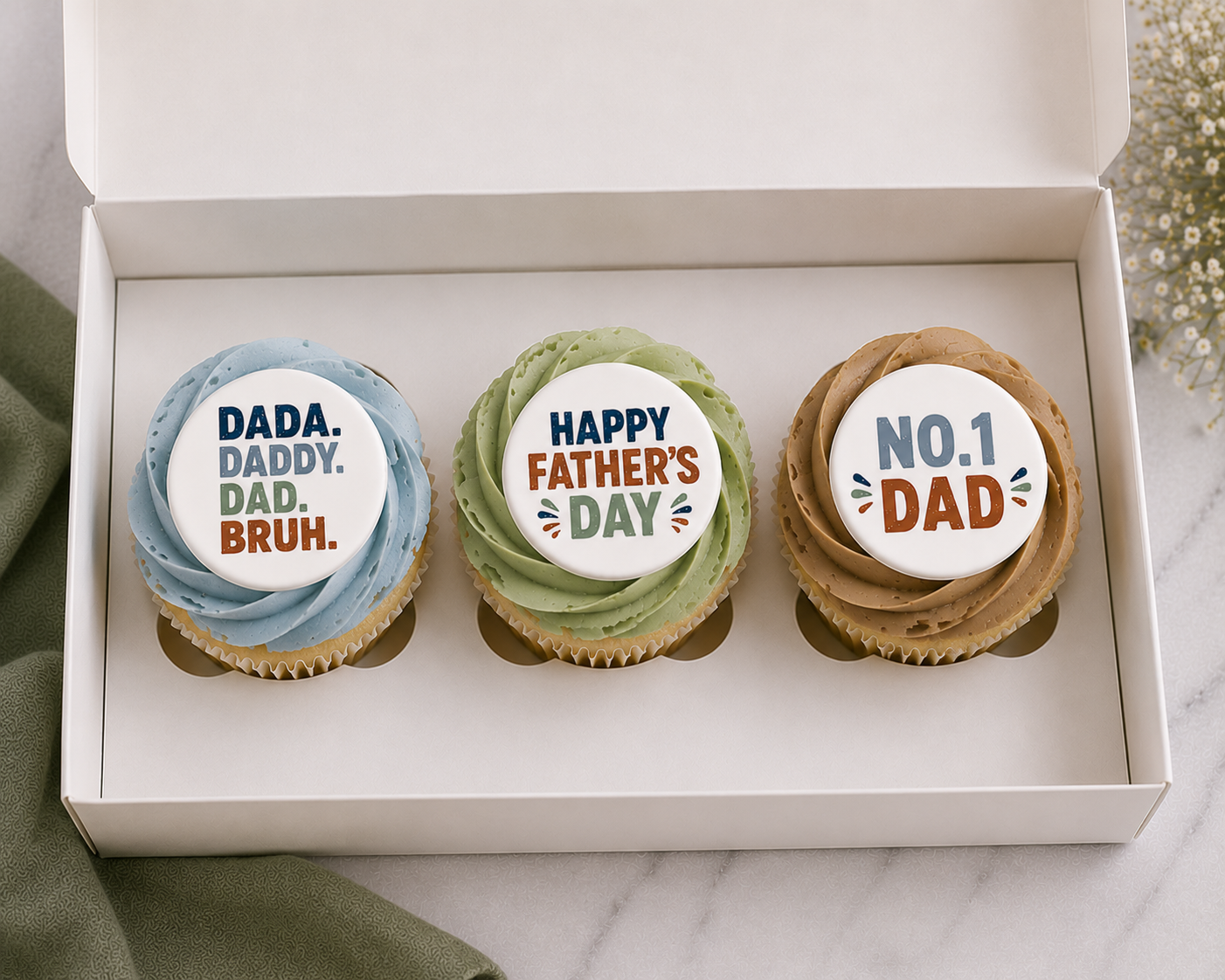 Bruh Father’s Day Icing Sheet Cupcake Toppers