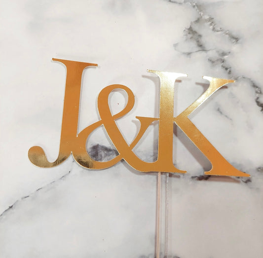 Initial Card Cake Topper