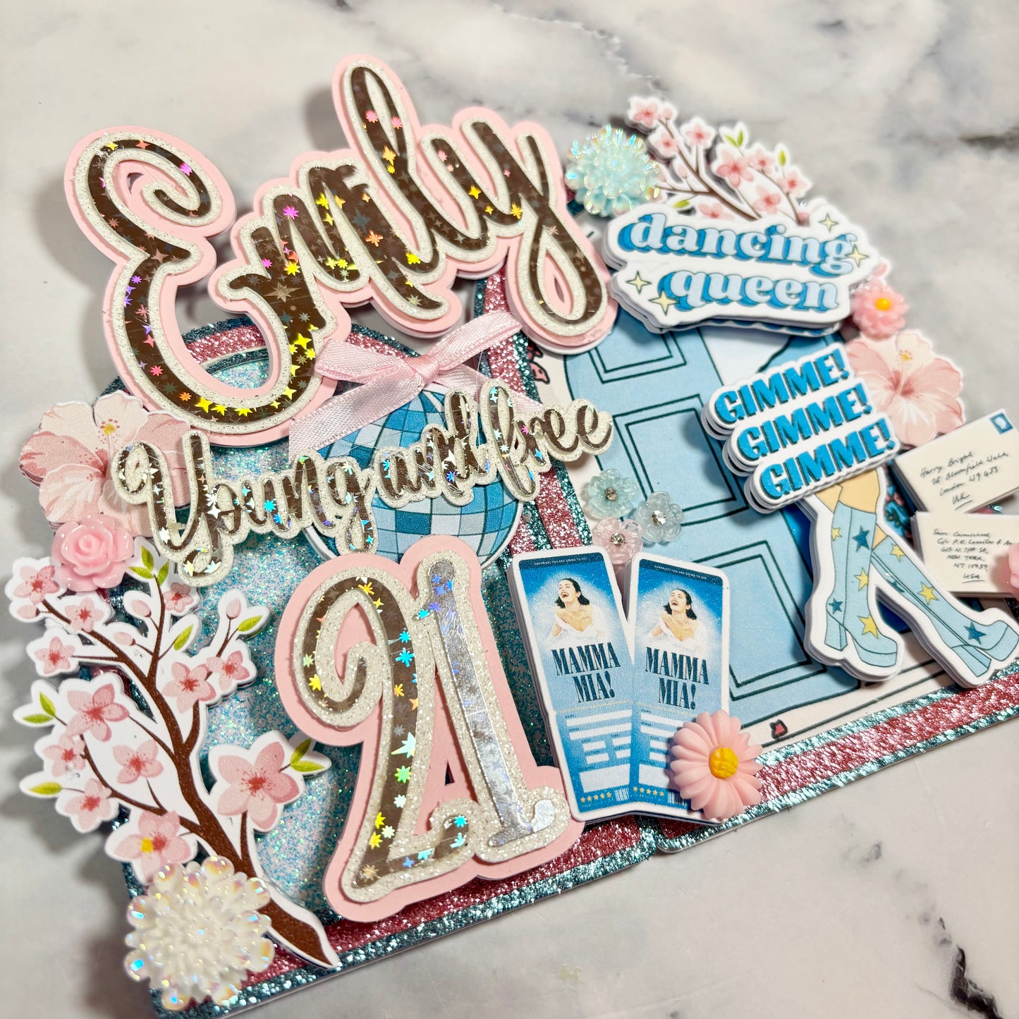 Mamma Mia Multi Layer Show Stopper Card Cake Topper