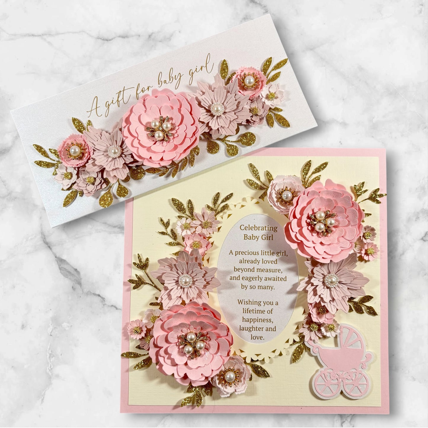 Frameable Floral Baby Card