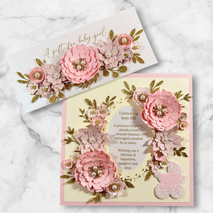 Frameable Floral Baby Card