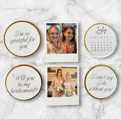 Bridesmaid/Wedding Card Cupcake Toppers