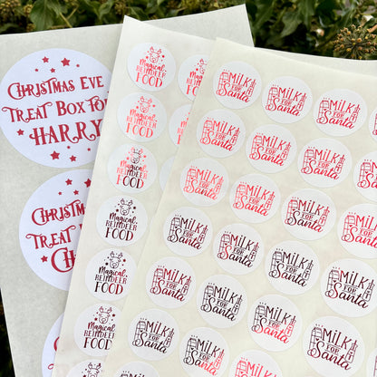 Santa’s Milk & Reindeer Food Stickers
