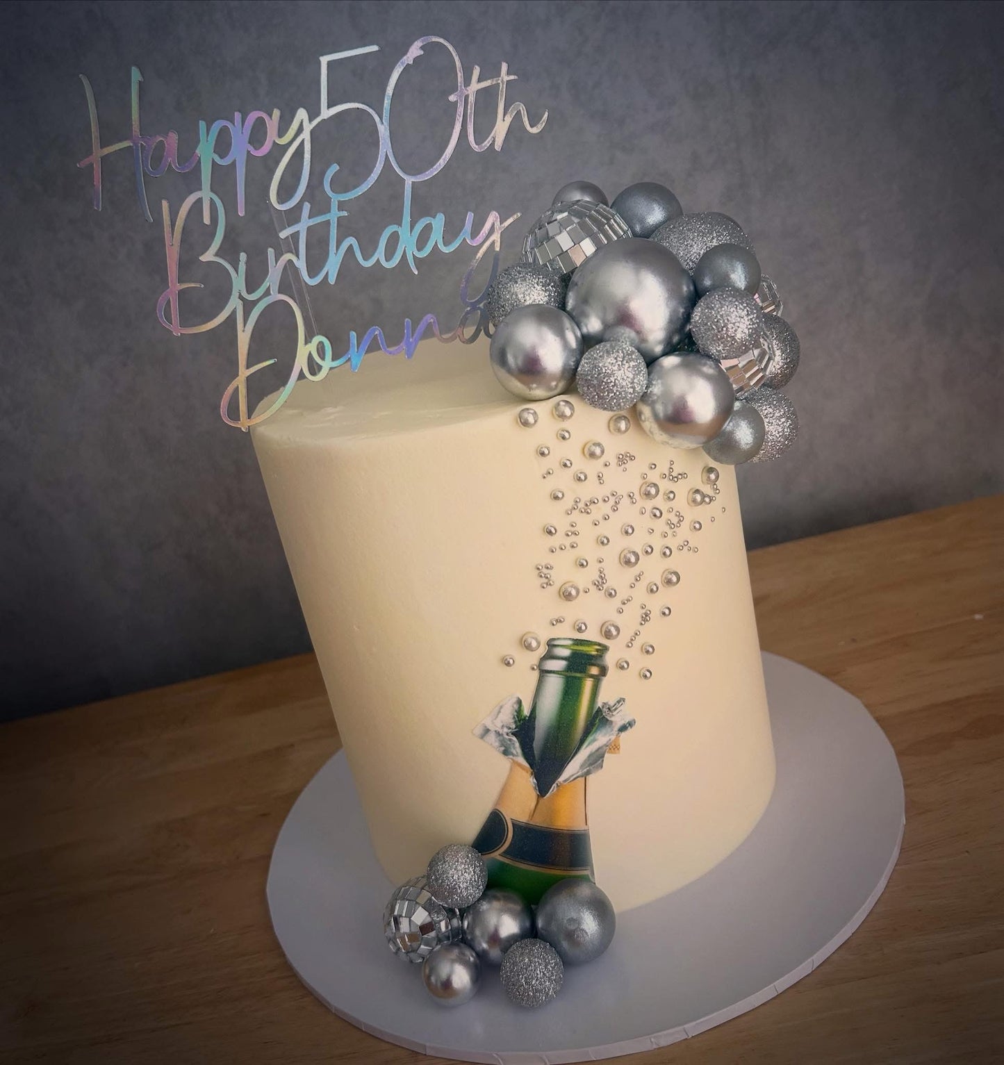 Champagne Bottle Neck Icing Sheet