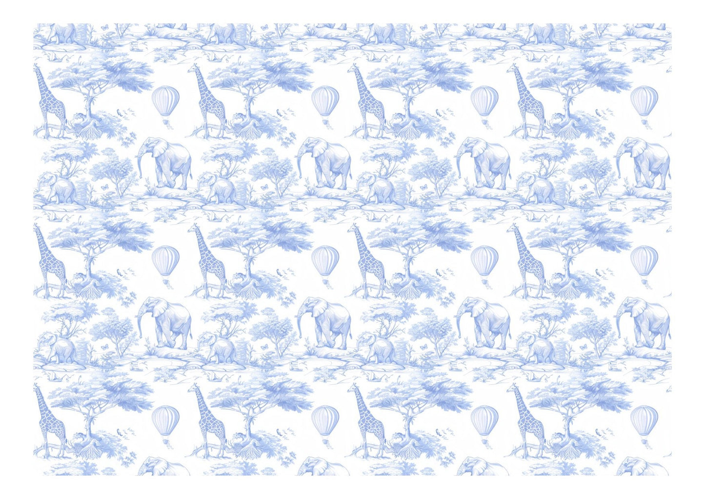 Safari Hot Air Balloon Icing Sheet Wrap