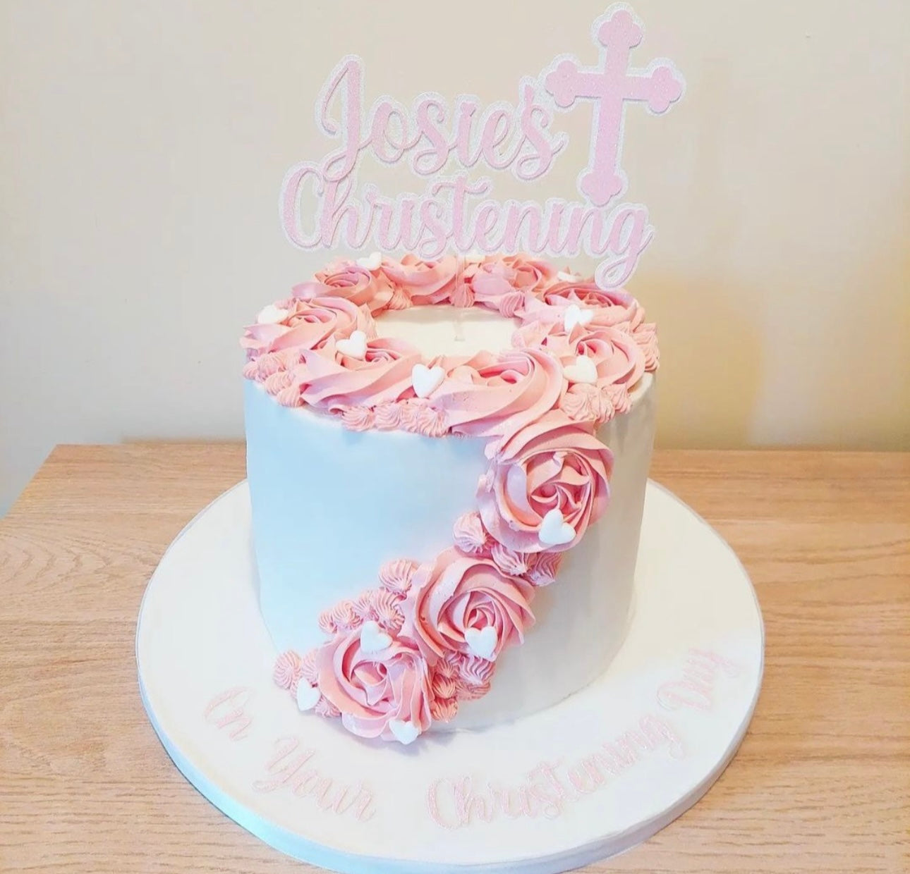 Personalised Christening/Baptism Card Cake Topper
