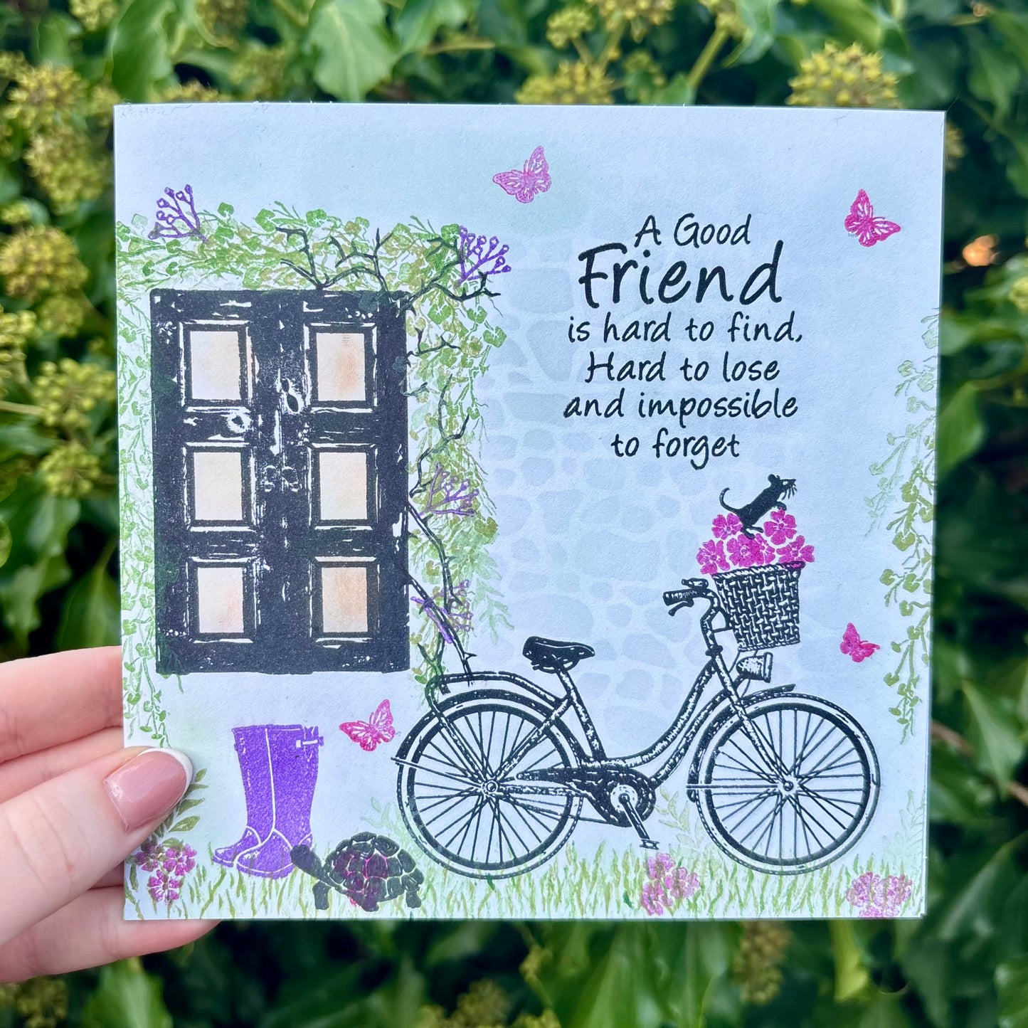 A Good Friend - Stamped Card